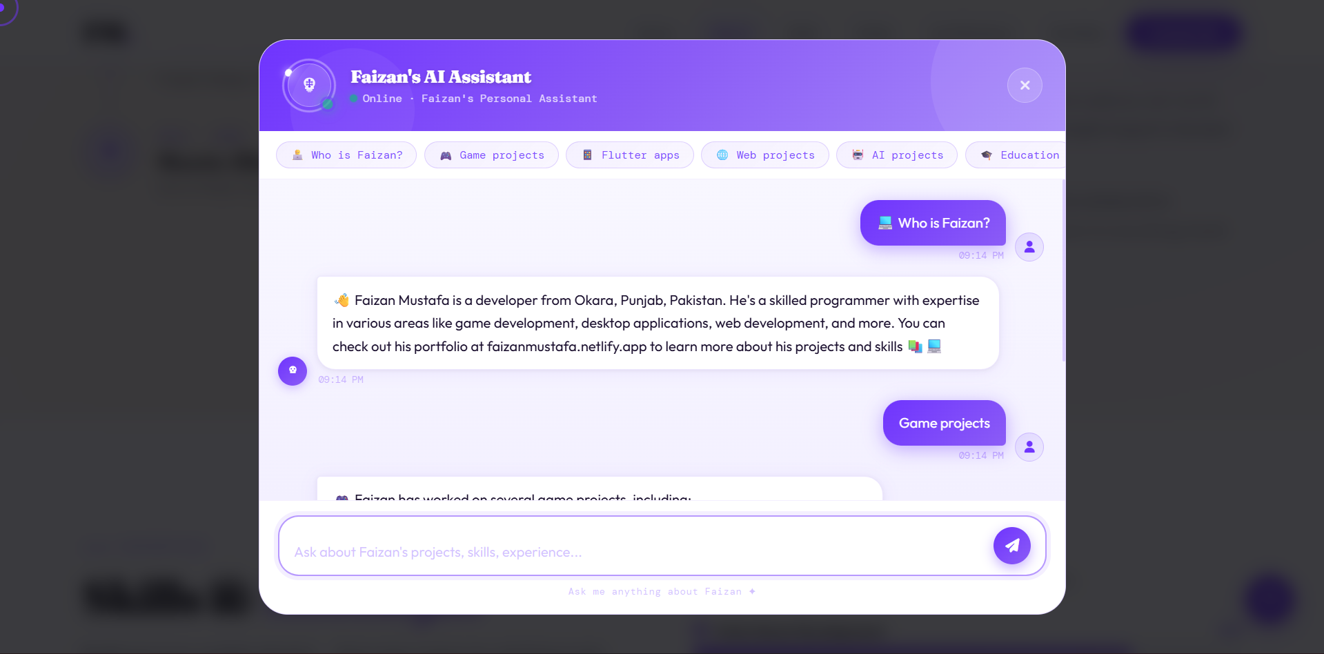 About Me Section